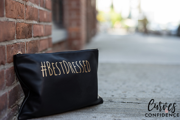 hashtag quote clutch, black clutch, clutch with hastag, curves and confidence_