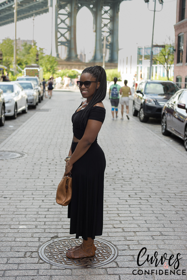 off the shoulder midi dress, off should dress, summer dress, off shoulder dress and statment necklace2