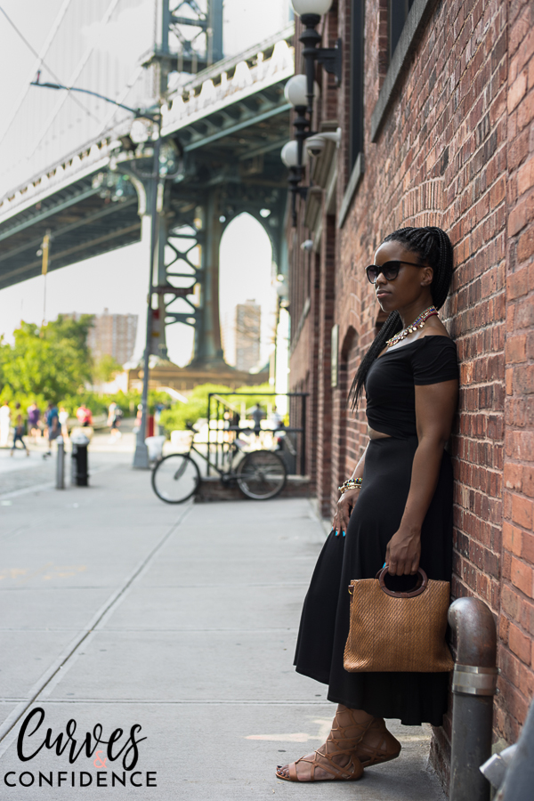 off the shoulder midi dress, off should dress, summer dress, off shoulder dress and statment necklace5-2