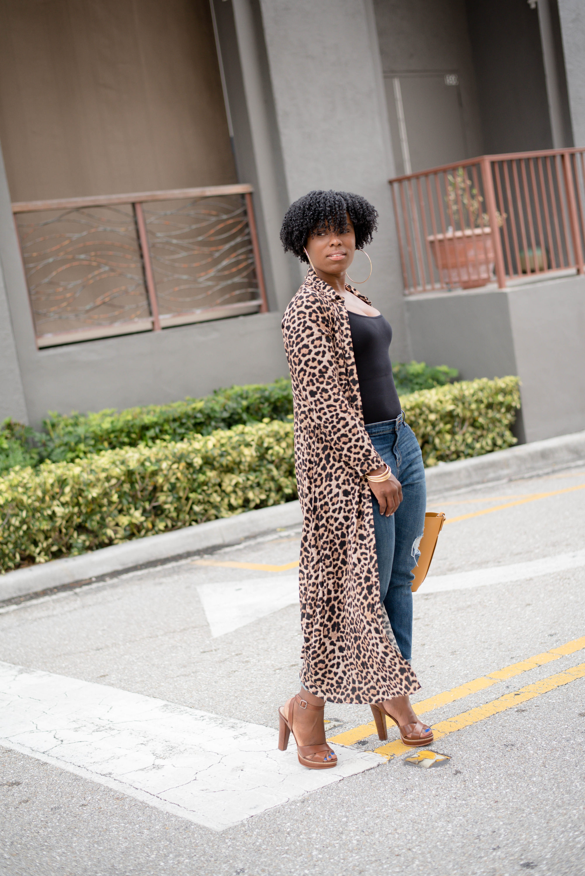 Weekend Wear: Zara Leopard Dress + Oldnavy Distressed Jeans